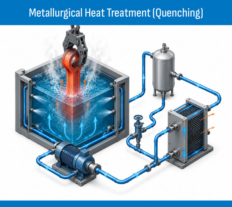 Metallurgical Heat Treatment (Quenching):
